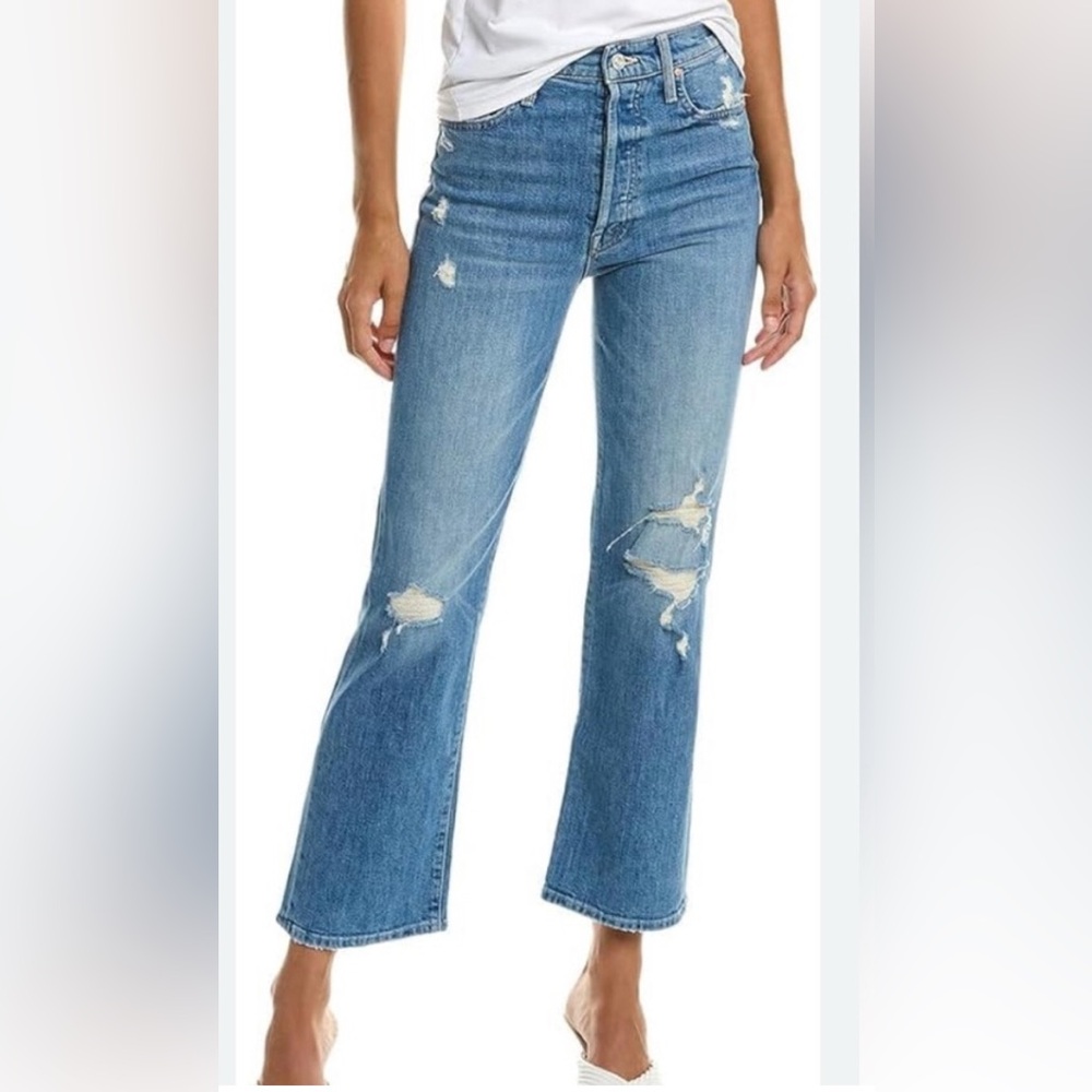 MOTHER The Rambler Ankle Distressed Jeans, Holy Melancholy